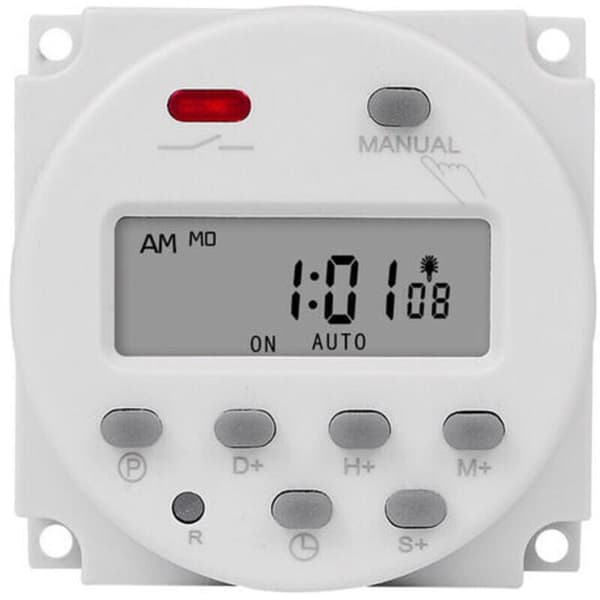 1 stk cn101a LCD Tidsbryter 12V 110V 220V Tidsrelé Gatelys Displaypanel Strømtimer (220V)