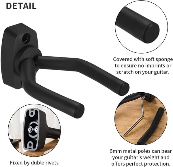 Guitar Wall Mount, Guitar Hook, Guitar Holder Compatible with Aco