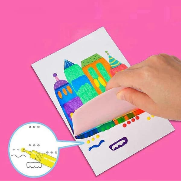Squeegee Art Kids Paint Kit, DIY Rainbow Scratch Art, Rainbow Scratch Art lapsille (2 osaa) 26s
