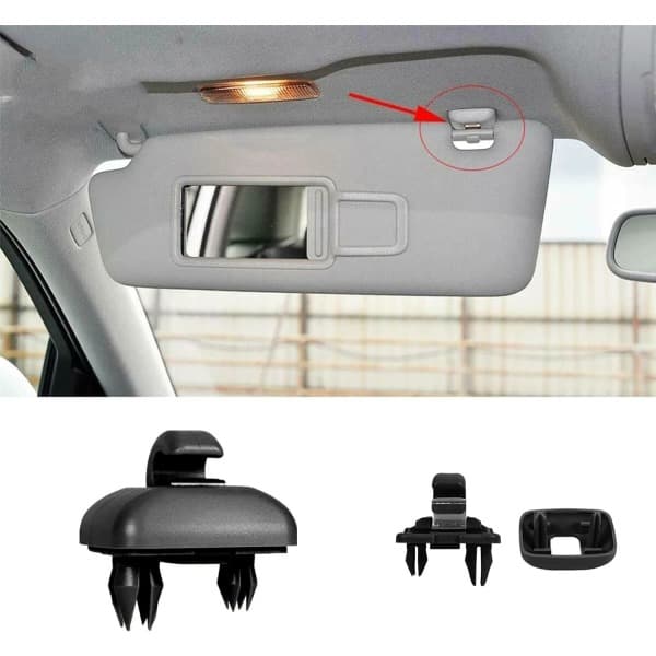 Pack Auto Sun Visor Clip, Auto Sun Visor Clip Hook Replacement for Audi A1 A3 A4 A5 Q3 Q5(8E0 857 562) A7 B6 B7 B8 S4 S5