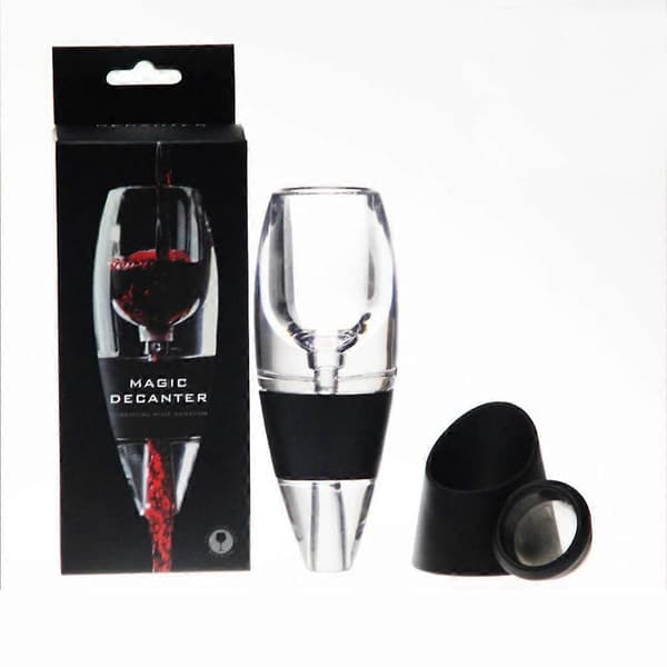 Black Wine Aerator Including Base, Enhanced Flavors with Smoother Finish