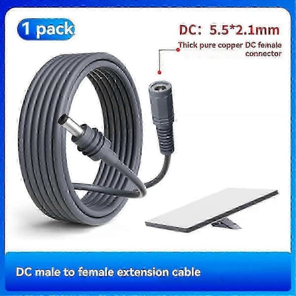 For Mini DC hann til hunn adapterkabel kort kabel DC strømforlengelseskabel for Mini 9.84FT 26s