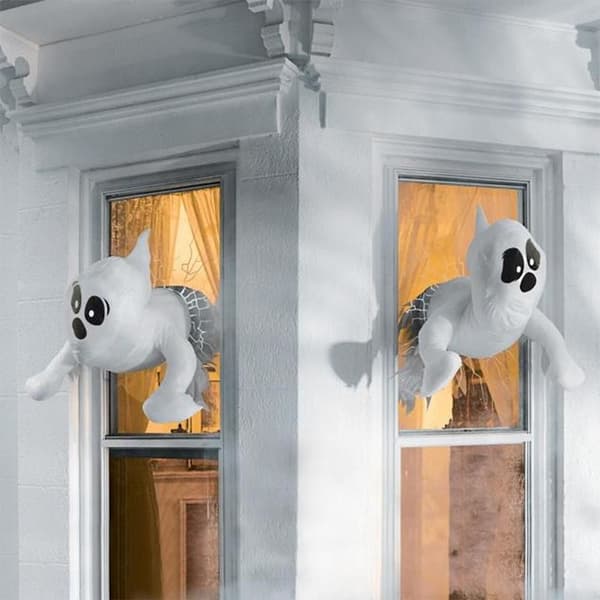 Halloween spøgelse væg knust vindue dekoration A A