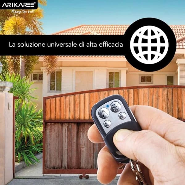 Universal Remote Control for Gate 433.92 Mhz, 12V Battery, Fixed Code, Programmable, 3-Pack