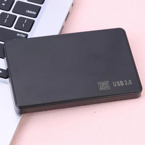 USB 3.0 Extern 2,5-tums SATA SSD-kabinett 6 Gbps Hårddiskfodral - Svart
