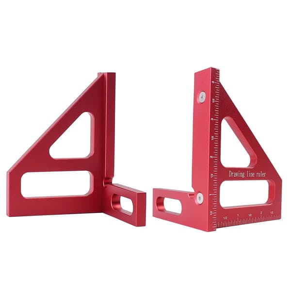 3D Multi-Angle Ruler - 45/90° Aluminum Woodworking Angle Gauge & Miter Tool