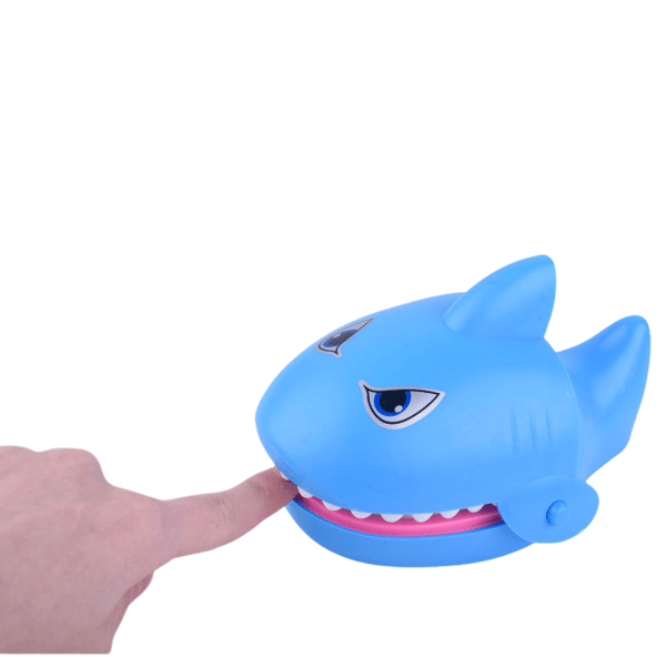 Biting Finger Shark Creative Game Interactive Toy (Blue)