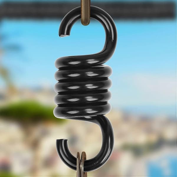 Spring Hook Compatible with Hanging Hammock Swing, Black (400 kg)