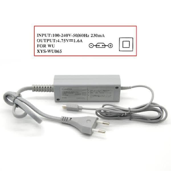 Strömadapter AC-adapter för Nintendo WII U Gamepad