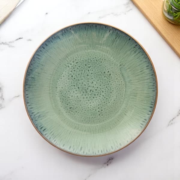 GLAZE grön keramiktallrik 27 cm