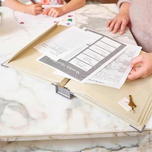 Folders with Labels, Cute Zipper Paper Organizer, Portable Document Organizer Compatible with Home Office, Pink