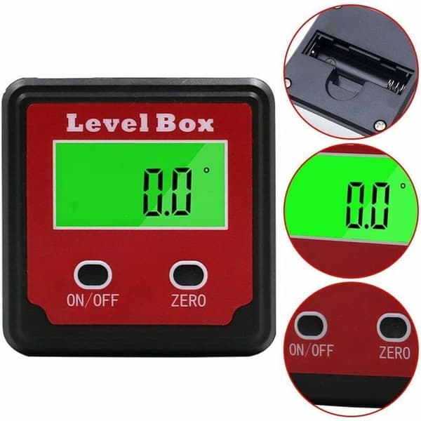 Waterproof Digital LCD Angle Meter Inclinometer Angle Box Bevel Box Spirit Level Angle Box Built-in Magnets