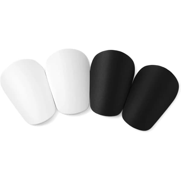 Mini Fotboll Benskydd 2-pack, Svart & Vit, Extra Små Skydd för Barn