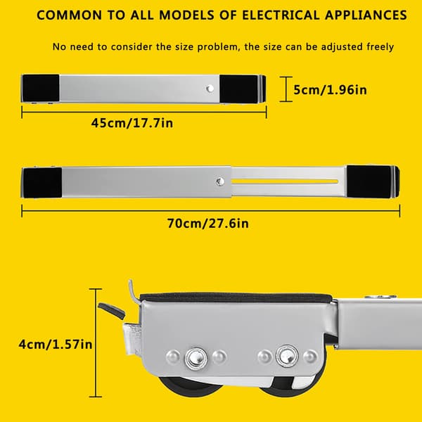 Washing Machine Base, Adjustable Washing Machine Base Stand, Mobile Refrigerator Base Cabinet, with Fixed Lock, 24 Non-slip Wheelbase