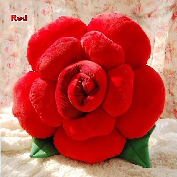 Ny 30cm Plys Rose/Blomst Serie Plys Legetøjs Pude/Pude Fødselsdagsgave Rød