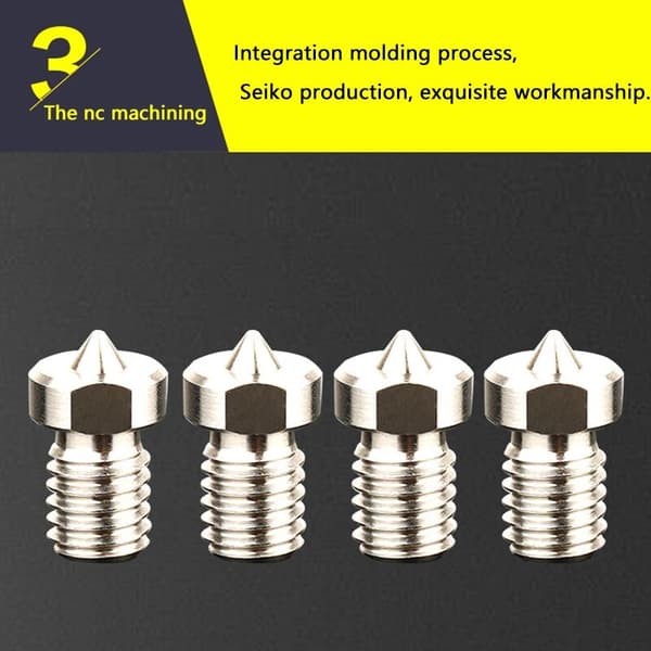 Nozzles, titanium alloy 3D printer accessories are suitable for 3D printers, motor couplings (0.5mm)