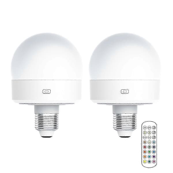 USB Rechargeable E27 RGB Lamp with Remote Control and Timer Dimmable & Easy to Install