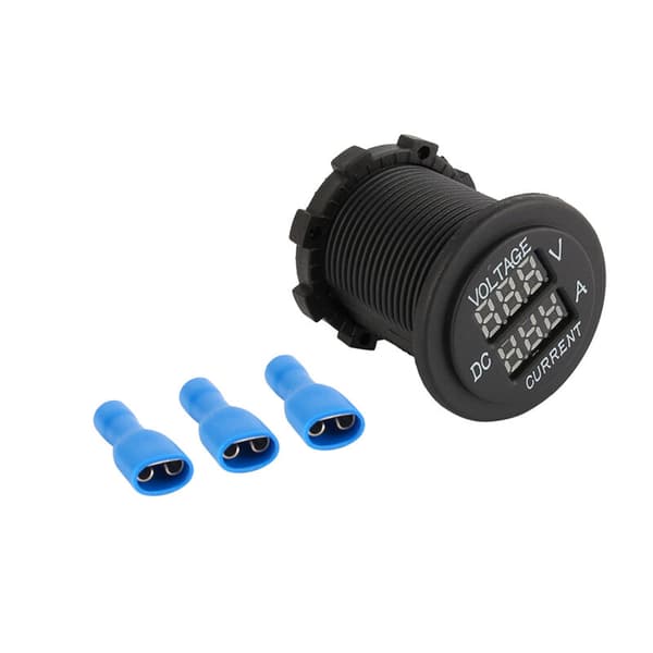 Bil Motorcykel DC 12-24V Dobbelt LED Digital Voltmeter Amperemeter Amp Volt Måler