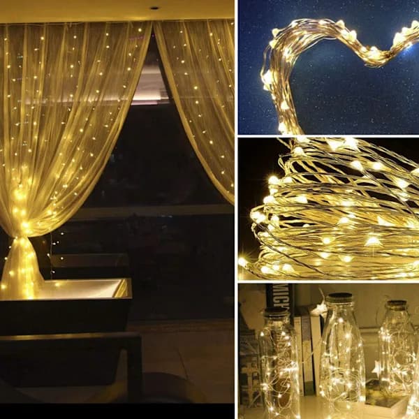 2-pack 16,4' 50 LED String Lights with Remote Control