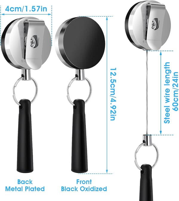 Heavy Duty Infällbar Pennhållare, 4-pack, Självuppdragande