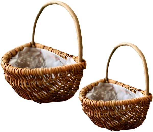 2 vævede vægkrukker
