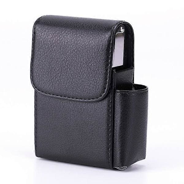 Cigarette Case with PU Leather, Flip Lighter Case, Business Card Holder Brown