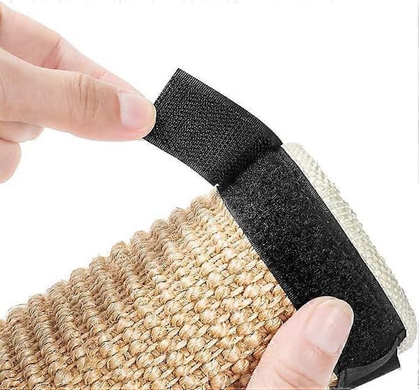 Sisal Klorematte Beige Katt Klorematte Med Borrelås Møbelbeskyttelse Stolben Skrivebord