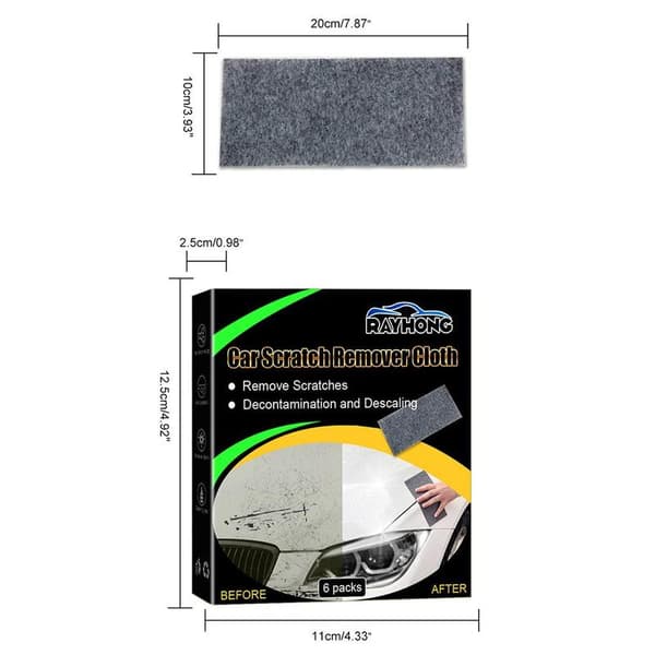 6-pack Nano Sparkle Cloth Bilreparationstyg Nano Magic Cl
