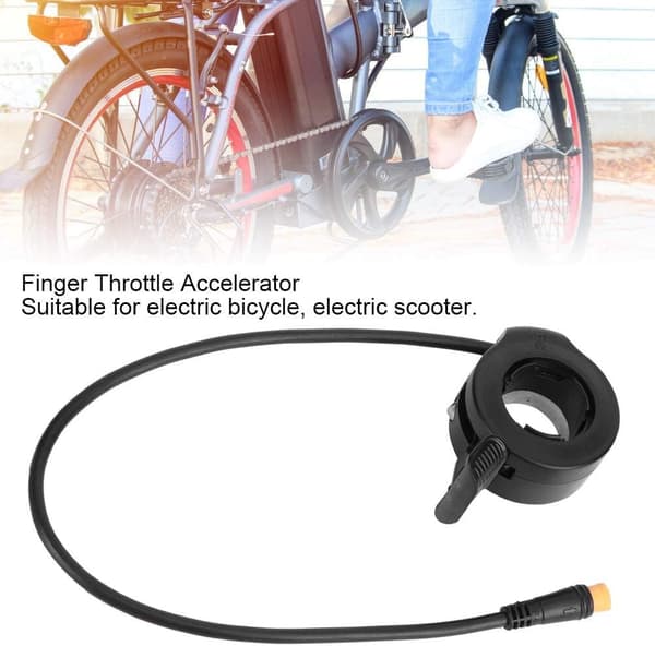 Cykel litiumbatteri gaspedal, styre hastighetskontroll, tumväxel, fingerhastighetskontroll.