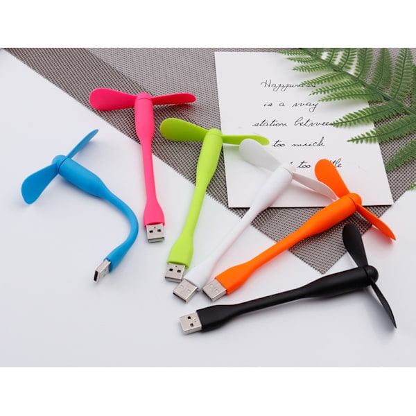 6-pak Mini USB-ventilator Bærbar Fleksibel Kølerventilator til Computer