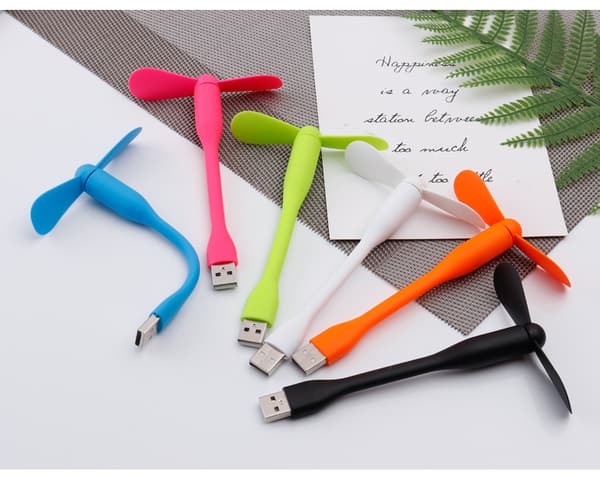 6-pakning Mini USB-vifte Bærbar Fleksibel Kjølevifte for Datamaskin