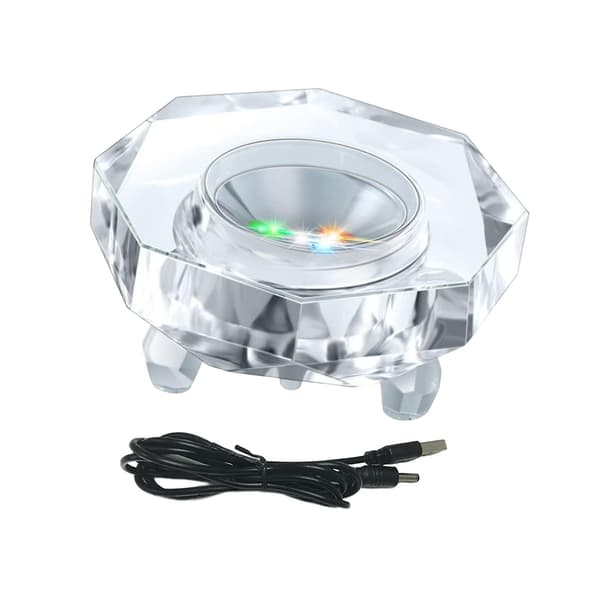 Multifunktionel USB LED-lysbase til akrylstatuer, kopvaseholder, stil A