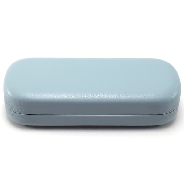 Hardt etui (blått), brilleetui i PU-skinn