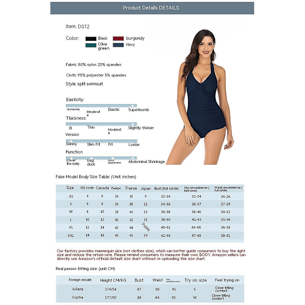 Halter Tankini Badedragt til Kvinder Mavekontrol Todelt Badedragt Badetøj med Shorts - Sort XL