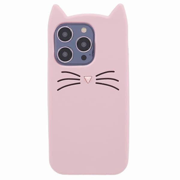 Etui til iPhone 15 Pro Anti-fall 3D Bart Katt Telefondeksel