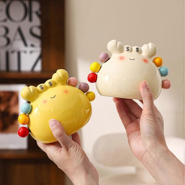 Ceramic Fruit Fork Set with Glazed Holder and Storage Jar, Elegant Kitchen Utensil Organizer