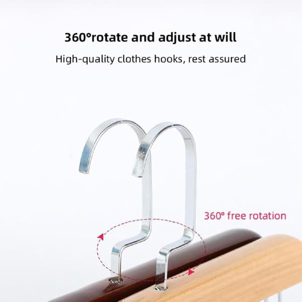 Multifunctional Non-Slip Storage Hangers, Non-Slip Multi-Hook Clothes Hanger, 360° Rotating Multi-Function Hanger with 8 Hooks - Retro Color