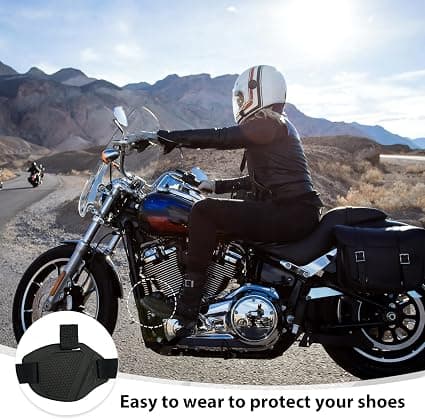 4 Pieces Black Motorcycle Gear Shift Pads, Durable Motorcycle Shoe