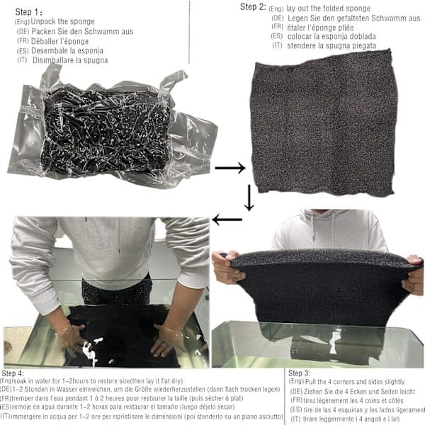 1 stk Aqua Filter, Aqua Bio Skumfilter, Bio Filtersvamp (50x50x5cm-2[PL]