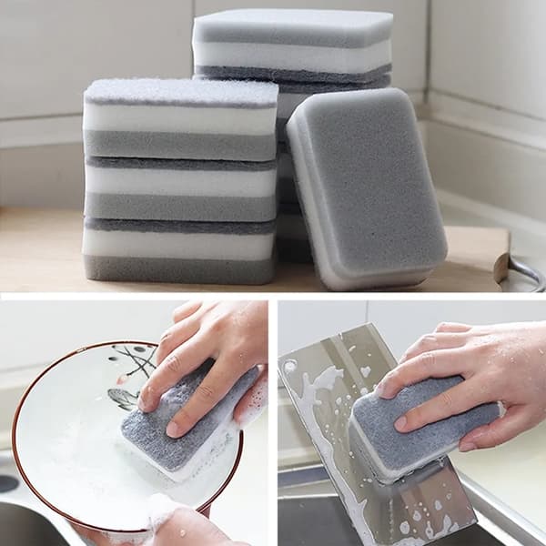 Kitchen Sponge, 10 Pieces, Cleaning Sponge Set for Dishes, Kitchen Sponge, Double-Sided Dish Sponge