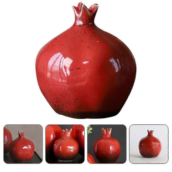Pomegranate Shaped Vase Elegant Flower Container Home Decor