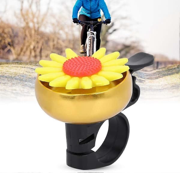 Cykelklokke, rustbeskyttelse cykel lydalarm horn blomsterdekoration til cykelsikkerhedstilbehør
