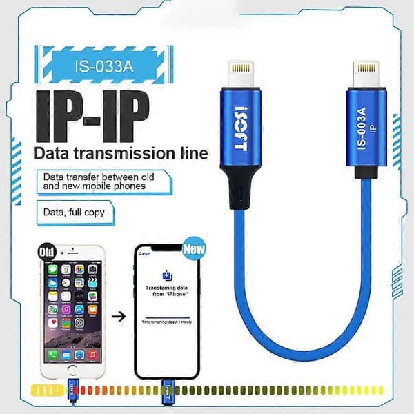 ISOFT IS-003A Datatransmisjonskabel Lightning til Lightning Enkel Kopieringsdatakabel for iPhone [DB]