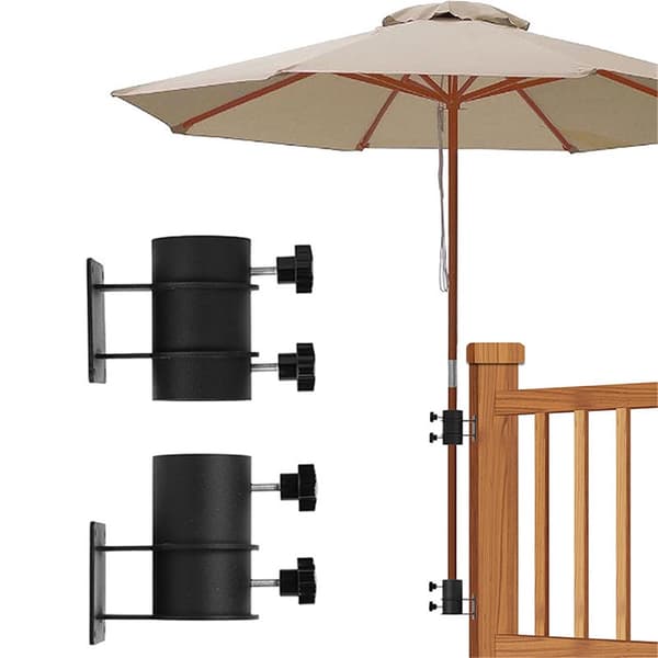 Parasol Holder - Mount for Deck Railing, Balcony, Patio, Fence (Flat Surface Mount)