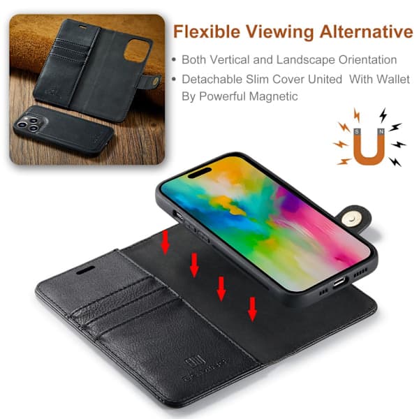 Suitable for iPhone 16 Pro two-in-one magnetic split mobile phone leather case iPhone16 Pro iPhone16 Pro