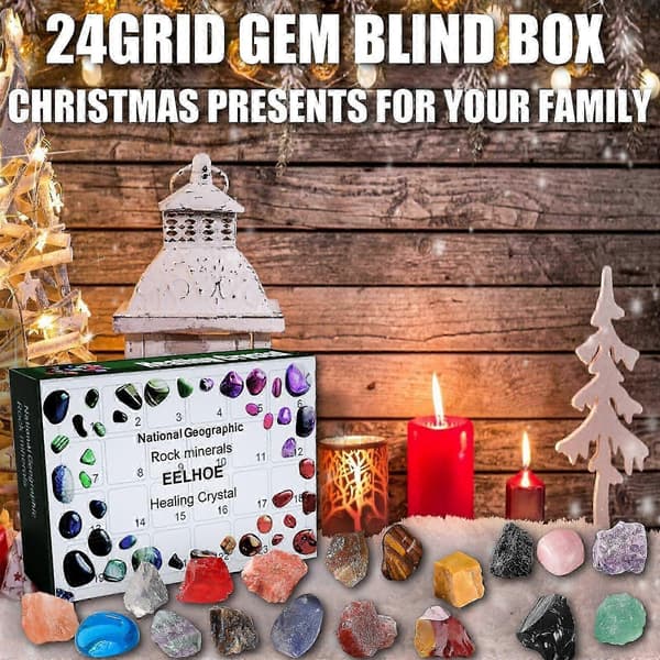 24-dagers mineralblindboks Grønt juleoverraskelsessett