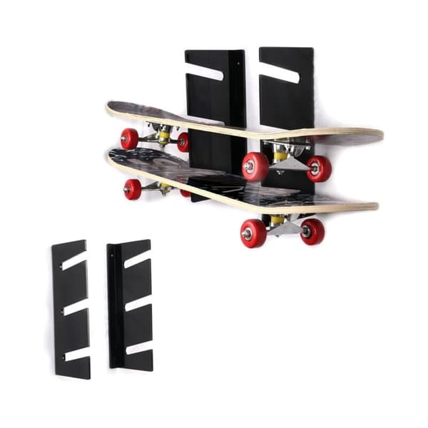Skateboard Wall Mount, Three-Layer Skateboard Rack, Skateboard Storage Hanger for or, 1 Pair