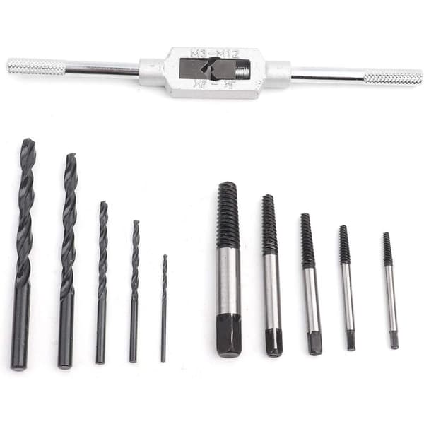 Broken Screw Extractor, 11 Pieces, Drill and Extractor Set for Broken Screws, Bolt and Fastener Removal Tool