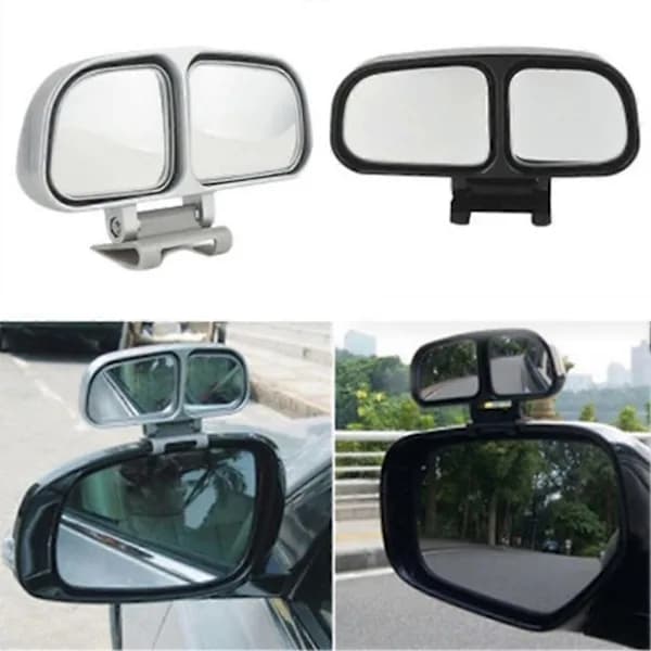 Adjustable Wide-Angle Rearview Mirror for Car, Blind Spot Auxiliary Side Mirror - Xin Silver