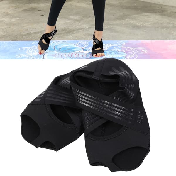 Yogaskor för kvinnor och flickor, mjuk sula, halkfria, professionella elastiska yogaskor för inomhusbruk (37/38)